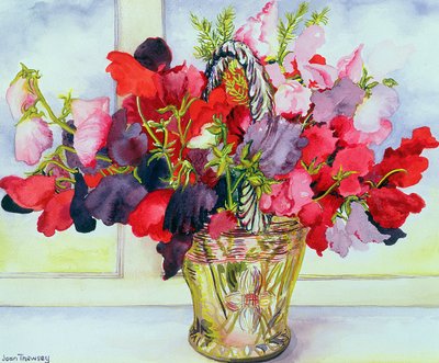 Pois de senteur dans un vase - Joan Thewsey